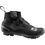 Schwarze Gore Tex MTB Schuhe mit Klettverschluss mit Reflektoren Größe 42 für den für den Winter 