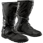 Schwarze Gore Tex Stiefel mit Nieten mit Klettverschluss aus Leder atmungsaktiv Größe 44 