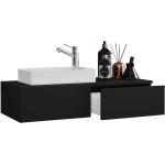 Schwarze Moderne Brandolf Hängeschränke & Oberschränke aus MDF mit Schublade Breite 50-100cm, Höhe 0-50cm, Tiefe 0-50cm 