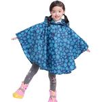 Blaue Blumenmuster Regencapes für Kinder & Regenponchos für Kinder für Babys 
