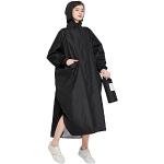 Schwarze Regenponchos & Regencapes mit Reißverschluss aus Polyester für Damen Größe XL Große Größen 