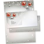 Silbernes Designpapier mit Weihnachts-Motiv DIN A4, 80g, 500 Blatt 