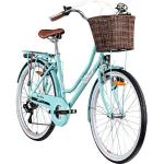 Galano Cityrad »Belgravia«, 6 Gang, Kettenschaltung, 26 Zoll Damenfahrrad ab 145 cm retro Fahrrad mit tiefem Einstieg, hellblau