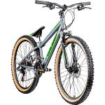 Galano Dirtbike 26 Zoll MTB G600 Mountainbike Fahrrad 18 Gang Dirt Bike Rad (grau/grün, 33 cm)