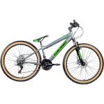 Galano G600 26 Zoll Dirtbike MTB Fahrrad, grau, 33 cm grau/ grün