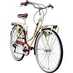 Galano Trekkingrad 700c Damenfahrrad Citybike Damenrad 28" Caledonia Fahrrad (Creme/rot, 48 cm)