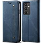 Blaue Samsung Galaxy A34 Hüllen Art: Flip Cases aus Leder 