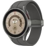Graue 5 Bar wasserdichte Wasserdichte SAMSUNG Galaxy Watch5 Pro Smartwatches aus Titan mit GPS mit NFC 