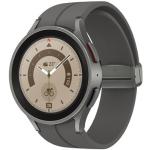 Graue 5 Bar wasserdichte Wasserdichte SAMSUNG Galaxy Watch5 Pro Smartwatches aus Titan mit GPS mit NFC 