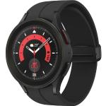 Schwarze SAMSUNG Galaxy Watch5 Pro Runde Smartwatches aus Titan mit Bluetooth 