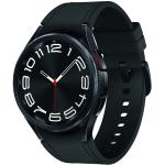Schwarze Elegante SAMSUNG Galaxy Watch6 Classic TIZEN Armbanduhren aus Edelstahl mit Saphir mit Bluetooth mit Saphirglas-Uhrenglas 