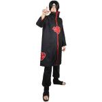 Schwarze Motiv Naruto Itachi Uchiha Cosplay-Kostüme aus Polyester für Herren Größe XXL 