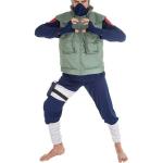 Grüne Motiv Naruto Kakashi Hatake Ninja-Kostüme aus Polyester für Herren Größe XL 