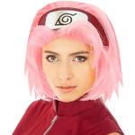 Pinke Naruto Sakura Haruno Cosplay-Perücken & Manga-Perücken aus Polyester für Herren 
