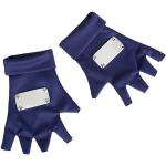 Blaue Motiv Naruto Kakashi Hatake Faschingshandschuhe aus Polyester für Herren Einheitsgröße 