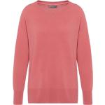 Pinke Unifarbene Casual Kaschmir-Pullover aus Wolle für Damen Größe S 