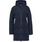 Blaue Gesteppte Wasserdichte Damensteppmäntel & Damenpuffercoats mit Reißverschluss mit Kapuze Größe XL für den für den Herbst 