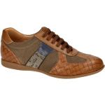 Hellbraune Galizio Torresi Runde Low Sneaker in Normalweite aus Glattleder mit herausnehmbarem Fußbett für Herren Größe 41,5 
