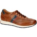 Braune Galizio Torresi Runde Low Sneaker in Normalweite aus Glattleder mit herausnehmbarem Fußbett für Herren 