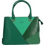 Grüne Animal-Print Kleine Handtaschen mit Riemchen aus Leder mit Innentaschen 