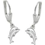 Silberne Delfin Ohrringe aus Silber für Damen 