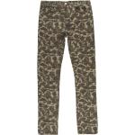 Reduzierte Olivgrüne Camouflage Slim Fit Jeans mit Reißverschluss aus Baumwollmischung für Herren Weite 34, Länge 34 