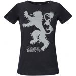 Schwarze Game of Thrones Rundhals-Ausschnitt T-Shirts aus Jersey für Damen Größe S 