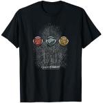 Schwarze Game of Thrones Der Eiserne Thron T-Shirts für Herren Größe S 