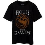 Schwarze House of the Dragon T-Shirts für Herren Größe M für den für den Sommer 