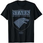 Schwarze Game of Thrones Haus Stark T-Shirts für Damen Größe S 