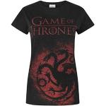 Schwarze Game of Thrones Haus Targaryen T-Shirts für Damen Größe L 