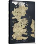 Game Of Thrones Poster Leinwandbild Auf Keilrahmen - Landkarte Von Westeros, Die Sieben Königreiche (120 x 80 cm)