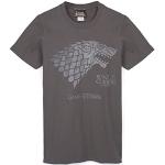 Graue Kurzärmelige Game of Thrones Schattenwolf T-Shirts mit Wolfmotiv aus Baumwolle für Herren Größe M für den für den Sommer 