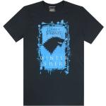 Schwarze Kurzärmelige Game of Thrones Schattenwolf T-Shirts für Herren Größe M 
