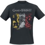 Schwarze Game of Thrones Rundhals-Ausschnitt T-Shirts für Herren Größe XXL 