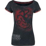 Dunkelgraue Game of Thrones Haus Targaryen U-Boot-Ausschnitt T-Shirts für Damen Größe 4 XL 