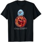 Schwarze Game of Thrones Haus Targaryen T-Shirts für Damen Größe S 