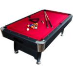 GAMES PLANET GAMESPLANET® 7 ft Billardtisch Premium, Farbe schwarz/rot