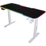 Weiße Gaming Tische höhenverstellbar Breite 100-150cm, Höhe 100-150cm, Tiefe 50-100cm 