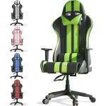Reduzierte Grüne Bürostühle mit Kopfstütze aus Kunstleder höhenverstellbar 