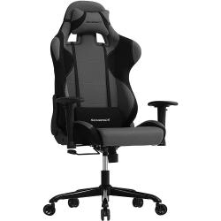 Gaming Stuhl mit Neigetechnik und verstellbaren Armlehnen (schwarz / grau)