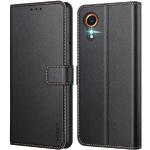 Schwarze Samsung Galaxy Xcover Cases Art: Flip Cases mit Bildern aus Leder für Herren 