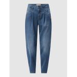 Blaue Gang High Waist Jeans mit Reißverschluss aus Baumwollmischung für Damen Größe XS 