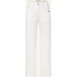 Weiße Gang Amelie Straight Leg Jeans aus Baumwolle für Damen Größe M 
