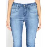 Blaue Gang Amelie Wide Leg Jeans & Relaxed Fit Jeans mit Reißverschluss aus Denim für Damen Größe XS 