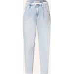 Eisblaue Gang Jogger-Jeans aus Baumwolle für Damen Größe S 