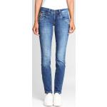 Blaue Gang Skinny Jeans mit Reißverschluss aus Denim für Damen Größe XXL 