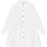 Reduzierte Weiße Elegante Ganni Bio Nachhaltige Shirtkleider für Damen Größe S 