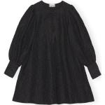 Schwarze Ganni Nachhaltige Damenkleider mit Puffärmeln Größe XS 