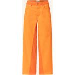 Reduzierte Orange Ganni Nachhaltige Straight Leg Jeans aus Baumwolle für Damen Größe S 